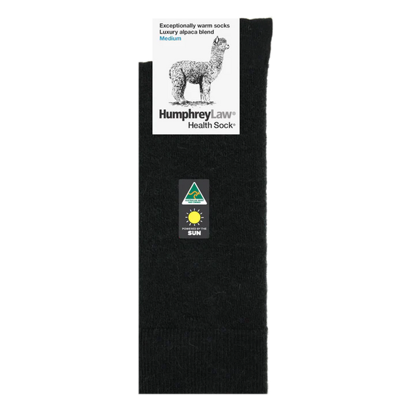 Baby Alpaca Blend Health Socks - Black