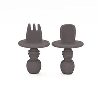 Silicone Mini Cutlery Set Grey