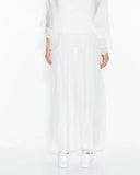 Sunlight & Shadow Silk Pant - White