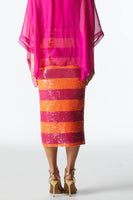 Wild Ones Skirt - Orange/Fuchsia Stripe