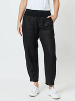 Sarah Linen Pant - Black