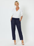 Sarah Linen Pant - Navy