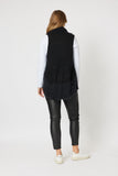 Faux Fur Vest - Black