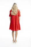 Essentials Cotton Slub Dress - Scarlet