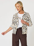 Urban Print Linen Jacket - Animal