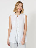 Colosseum Linen Sleeveless Top - White