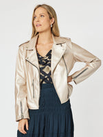 Kaitlyn Biker Jacket - Oyster