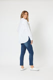 Jana Rib Cuff Poplin Shirt - White