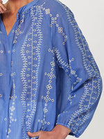 Lizzy Embroidered Top - Cornflower