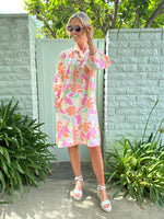 Florida Keys Floral Dress - Pink Multi