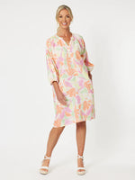 Florida Keys Floral Dress - Pink Multi