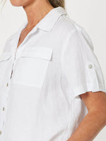 Safari Linen Shirt - White