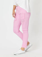 Taylor Patch High Rise Skinny Jeans - Flamingo