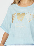 Hearts Tee - Blue