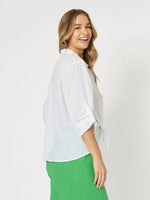 Embroidered Front Shirt - White