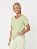 V Neck Tee - Celery