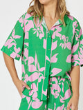 Spring Print Shirt - Emerald