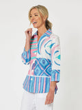 Beach Side Shirt - Blue/Pink