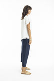 Linen Boxy Top - White