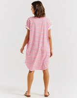 Maxine T-Shirt Dress - Cherry Blossom Stripe