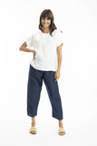 Linen Boxy Top - White