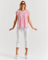 Michaela Top - Cherry Stripe