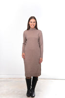 Side Ribbed Dress - Oatmeal