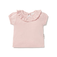 Petal Pointelle Ruffle Top - Petal Pink