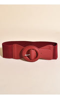 Benny Wide Stretch Belt - Burgundy