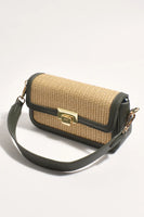 Hattie Weave Crossbody Bag - Natural/Olive