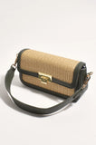 Hattie Weave Crossbody Bag - Natural/Olive