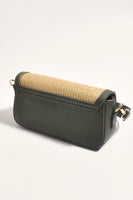 Hattie Weave Crossbody Bag - Natural/Olive