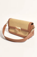 Hattie Weave Crossbody Bag - Natural/Tan