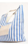 Summa Stripe Canvas Tote - Blue/Nude