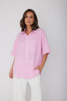 ROUGE Pink Stripe Shirt