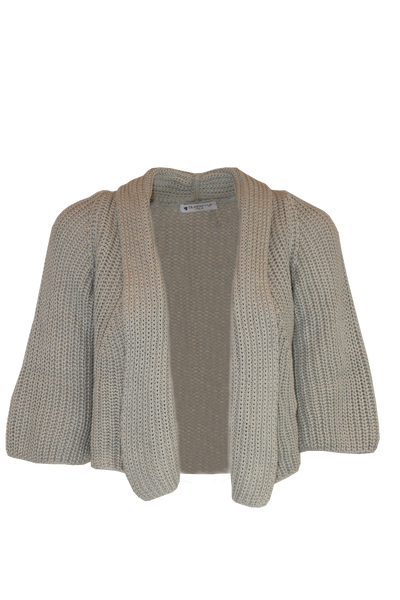 Cotton Knit Shrug - White