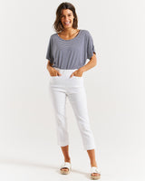 Crop Bengaline Pant - White