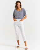 Crop Bengaline Pant - White