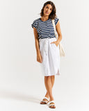 Alina Denim Skirt - White