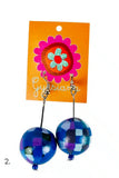 Bobble Earrings - Violet