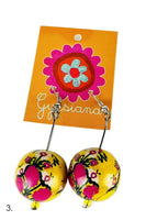 Bobble Earrings - Yellow