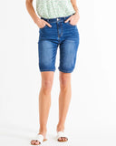 Bonnie Bermuda Denim Shorts - Indigo Blue