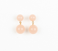 Catherine Earrings - Rose Quartz