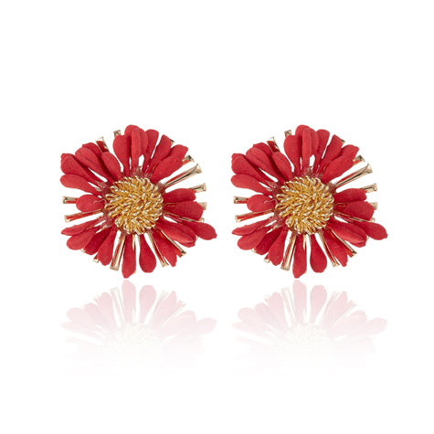 Flora Earrings - Red