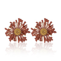 Flora Earrings - Rust