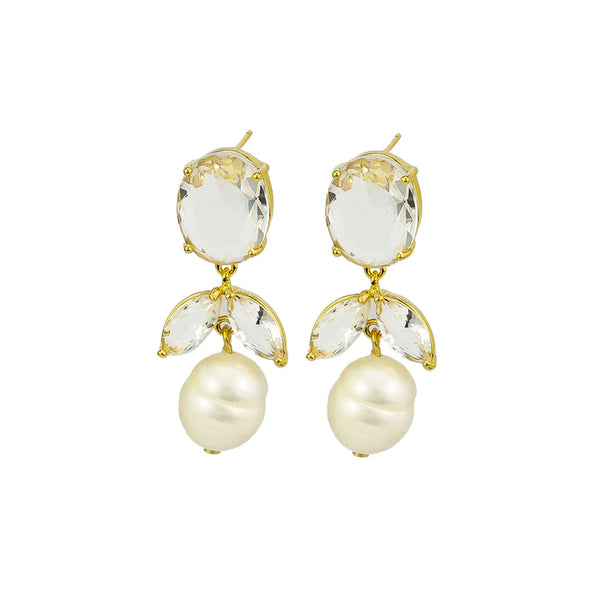 Bianca Earrings - Crystal