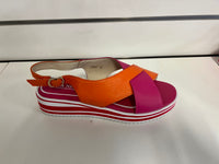 Ibbie Sandal - Orange/Fuschia