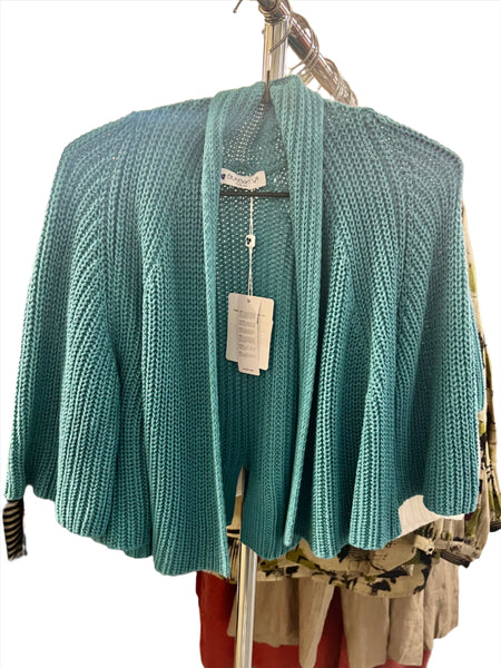 Cotton Knit Shrug - Peacock