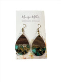 Teardrop Resin/Timber Earrings