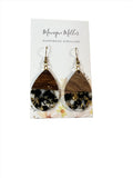 Teardrop Resin/Timber Earrings